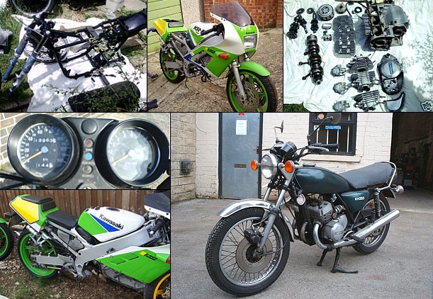 bikes and parts before restoration